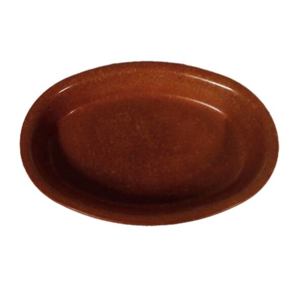 Caduceus Brown/Tan Bowl Platter  Great For Fruit Or Bread - Picture 1 of 16